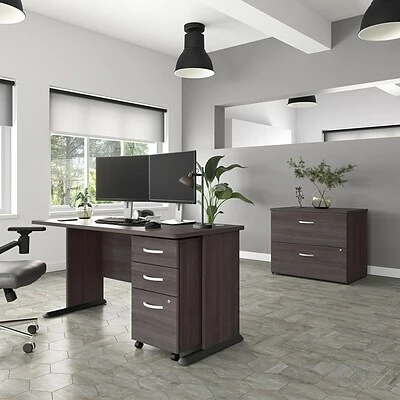 File Cabinets Bush Business Furniture Studio A 2-Drawer Lateral File Cabinet, Locking, Letter/Legal, Storm Gray, 36" (SDF136SGSU-Z) 6 File Cabinets Bush Business Furniture Studio A 2-Drawer Lateral File Cabinet, Locking, Letter/Legal, Storm Gray, 36" (SDF136SGSU-Z) - Image 6