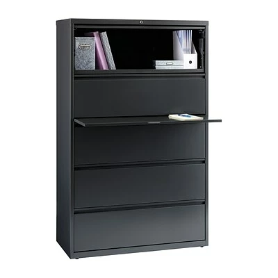 Staples Lateral Files Quill Brand® 5-Drawer Lateral File Cabinet, Locking, Letter/Legal, Charcoal, 42"W (26828D) 9 Staples Lateral Files Quill Brand® 5-Drawer Lateral File Cabinet, Locking, Letter/Legal, Charcoal, 42"W (26828D) - Image 9
