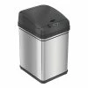 Trash Cans ITouchless Stainless Steel Sensor Trash Can With Locking Lid And AbsorbX Odor Control, Silver, 8 Gal. (DZT08PL)