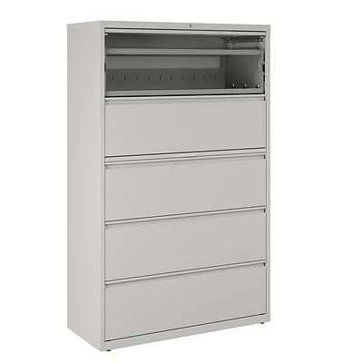 Staples Lateral Files Quill Brand® Commercial 5 File Drawers Lateral File Cabinet, Locking, Gray, Letter/Legal, 42"W (21749D) 6 Staples Lateral Files Quill Brand® Commercial 5 File Drawers Lateral File Cabinet, Locking, Gray, Letter/Legal, 42"W (21749D) - Image 6