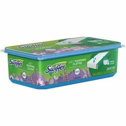 Wet Mops Swiffer Sweeper TRAP + LOCK Wet Mop Cloth, Lavender, 24/Pack (15846)