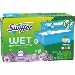 Wet Mops Swiffer Sweeper TRAP + LOCK Wet Mop Cloth, Lavender, 38/Pack (00743)