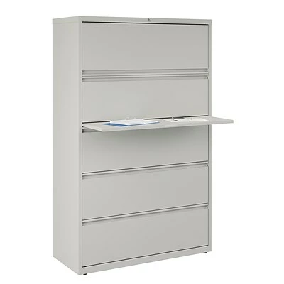 Staples Lateral Files Quill Brand® Commercial 5 File Drawers Lateral File Cabinet, Locking, Gray, Letter/Legal, 42"W (21749D) 8 Staples Lateral Files Quill Brand® Commercial 5 File Drawers Lateral File Cabinet, Locking, Gray, Letter/Legal, 42"W (21749D) - Image 8