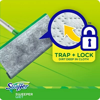 Wet Mops Swiffer Sweeper TRAP + LOCK Wet Mop Cloth, Open Window Fresh, 38/Pack (00742) 4 Wet Mops Swiffer Sweeper TRAP + LOCK Wet Mop Cloth, Open Window Fresh, 38/Pack (00742) - Image 4