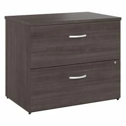 File Cabinets Bush Business Furniture Studio A 2-Drawer Lateral File Cabinet, Locking, Letter/Legal, Storm Gray, 36" (SDF136SGSU-Z)