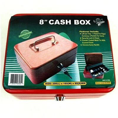 Stalwart™ Key Lock Cash Boxes Trademark Global® Stalwart™ 8" Key Lock Cash Box With Coin Tray; Red 1 Stalwart™ Key Lock Cash Boxes Trademark Global® Stalwart™ 8" Key Lock Cash Box With Coin Tray; Red