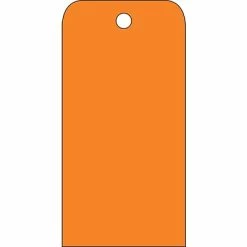 National Marker Lock Out Tags Accident Prevention Tags; Orange Blank, 6X3, .015 Mil Unrip Vinyl, 25 Pk