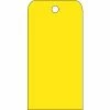 National Marker Lock Out Tags Accident Prevention Tags; Yellow Blank, 6X3, .015 Mil Unrip Vinyl, 25 Pk