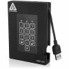 External Hard Drives Apricorn Aegis Padlock 500GB Portable USB 3.0 External Hard Drive With Integrated Cable