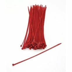 Cable Ties Mutual Industries Nylon Locking Ties, 11', Red, 100/Pack