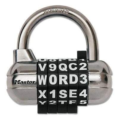 Master Lock® Combination Padlock Master Lock Password Plus Combination Lock, Silver 4 Master Lock® Combination Padlock Master Lock Password Plus Combination Lock, Silver - Image 4