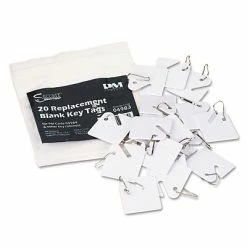 Auto Service Key Tags SecurIt Replacement Keytags, 20 Blank Tags, White