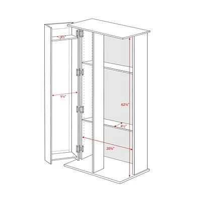 Media Storage Cabinets Prepac™ Grande Locking Media Storage Cabinet With Shaker Doors, Espresso 3 Media Storage Cabinets Prepac™ Grande Locking Media Storage Cabinet With Shaker Doors, Espresso - Image 3