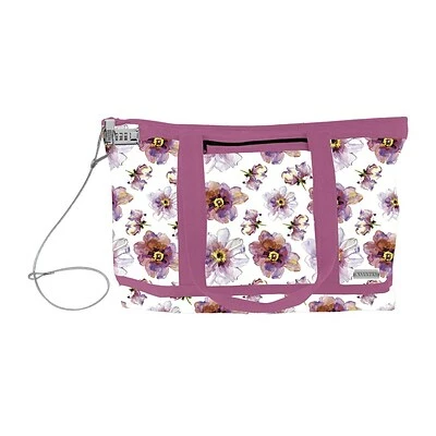 Bags/Totes Vaultz® Locking Zipper Tote Bag, Pink/Purple Floral (VZ00679) 1 Bags/Totes Vaultz® Locking Zipper Tote Bag, Pink/Purple Floral (VZ00679)