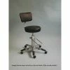 Medical Stools Brandt Hydraulic Surgeon Stool With Backrest, Black (15512BLACK)
