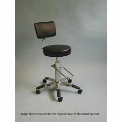 Medical Stools Brandt Hydraulic Surgeon Stool With Backrest, Black (15512BLACK)