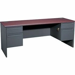 Office Desks HON® 38000 Series Steel Kneespace Credenza With Locks, Charcoal, 72"W X 24"D X 29 1/2"H 7 Office Desks HON® 38000 Series Steel Kneespace Credenza With Locks, Charcoal, 72"W X 24"D X 29 1/2"H -Deals Locks Store s0163397 s7