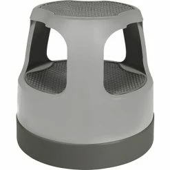 Task It Exam Stools & Tray Stands Cramer Scooter Stool Round, Step & Lock Wheels, Gray (CRA50011PK82)