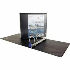 ACCO Binders Wilson Jones 866 Premium 3" Single-Touch Locking D-Ring View Binder, Black (WLJ86631)