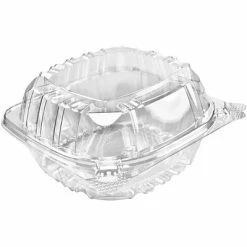 Carryout Containers & Boxes Dart® ClearSeal® Clear Hinged Containers 6 X 5.75 X 3”, 500/Pack (C57PST1)