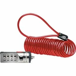 Kensington Security Accessories Portable Combination Laptop Lock, 6 Ft. Steel Cable, Red 5 Kensington Security Accessories Portable Combination Laptop Lock, 6 Ft. Steel Cable, Red -Deals Locks Store s0658347 s7