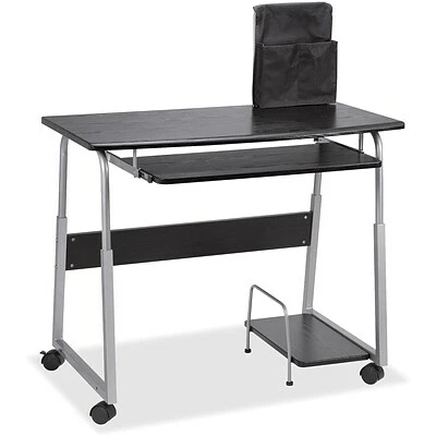 Office Desks Lorell Mobile Computer Desk, Black/Silver 1 Office Desks Lorell Mobile Computer Desk, Black/Silver
