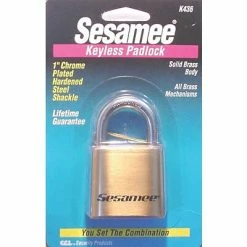 CCL Sesame Keyless Padlocks Sesamee® K0436 Marine Keyless Padlock, Brass