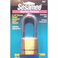 CCL Sesame Keyless Padlocks Sesamee® K0437 Keyless Padlock, Brass