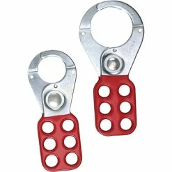 Lockout Kits Accuform Signs® STOPOUT® Standard Lockout Scissor Hasp With 1 1/2"Dia Opening, Red