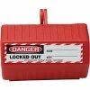 Lockout Kits Accuform Signs® STOPOUT® StopPlug™ 110 VAC Plug Lockout, Red