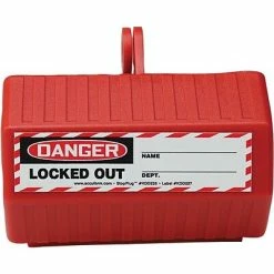 Lockout Kits Accuform Signs® STOPOUT® StopPlug™ 110 VAC Plug Lockout, Red