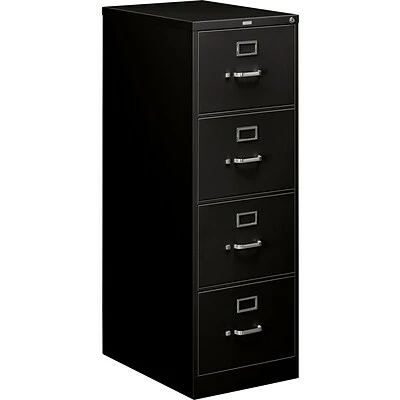 Vertical File Cabinets HON 510 Series 4-Drawer Vertical File Cabinet, Locking, Legal, Black, 25" (H514CPP) 2 Vertical File Cabinets HON 510 Series 4-Drawer Vertical File Cabinet, Locking, Legal, Black, 25" (H514CPP) - Image 2