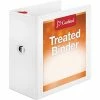 Binders Cardinal Treated ClearVue 5" 3-Ring Locking View Binder, White (32150)