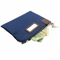 Cash Handling Honeywell Key Lock Deposit Bag, Navy (6505)