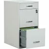 Staples File Cabinets Quill Brand® 3-Drawer Vertical File Cabinet, Locking, Letter, White, 18"D (52144)