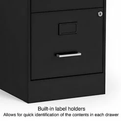 Staples File Cabinets Quill Brand® 2-Drawer Vertical File Cabinet, Locking, Letter, Black, 18"D (52142) -Deals Locks Store s1212848 s7