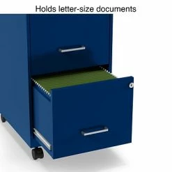 Vertical Files Quill Brand® 2-Drawer Light Duty Vertical File Cabinet, Locking, Letter, Blue, 18" (24362) -Deals Locks Store s1212955 s7