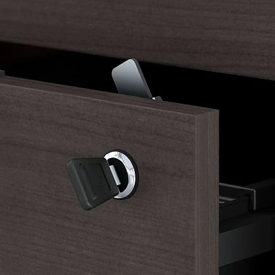 File Cabinets Bush Business Furniture Jamestown 2-Drawer Vertical File Cabinet, Locking, Letter/Legal, Storm Gray, 23.66" (JTF116SGSU) 4 File Cabinets Bush Business Furniture Jamestown 2-Drawer Vertical File Cabinet, Locking, Letter/Legal, Storm Gray, 23.66" (JTF116SGSU) - Image 4