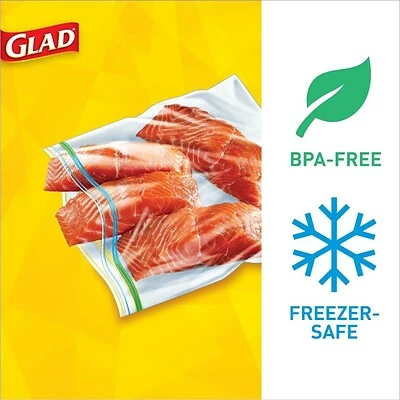 Storage Bags Glad® Zipper Freezer Bags, Quart, 20 Bags/Box (57035) 6 Storage Bags Glad® Zipper Freezer Bags, Quart, 20 Bags/Box (57035) - Image 6