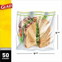 Storage Bags Glad® Zipper Sandwich Bags, 50 Bags/Box (57263) 6 Storage Bags Glad® Zipper Sandwich Bags, 50 Bags/Box (57263) -Deals Locks Store sp103680540 s7
