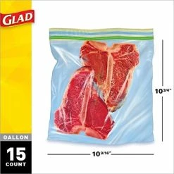 Storage Bags Glad® Zipper Freezer Bags, Gallon, 15 Bags/Box (57034) 8 Storage Bags Glad® Zipper Freezer Bags, Gallon, 15 Bags/Box (57034) -Deals Locks Store sp103680579 s7