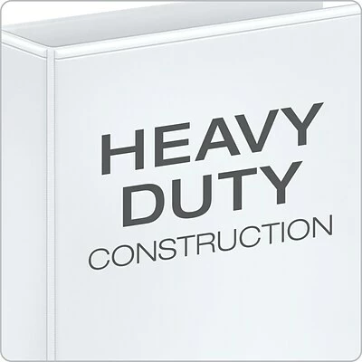 Binders Cardinal Premier ClearVue 2" 3-Ring Locking View Binder, White (10320) 3 Binders Cardinal Premier ClearVue 2" 3-Ring Locking View Binder, White (10320) - Image 3