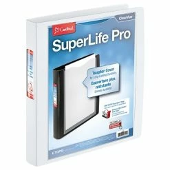 Cardinal® SuperLife™ Pro EasyOpen® ClearVue™ Locking Slant-D Ring Binders, 1-1/2" Capacity, Black