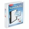 Cardinal® SuperLife™ Pro EasyOpen® ClearVue™ Locking Slant-D Ring Binders, 1-1/2" Capacity, White