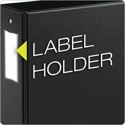 Binders Cardinal EasyOpen Locking 1" Round Ring Binder, With Label Holder, Non-View, Black, 3-Ring -Deals Locks Store sp112496226 s7