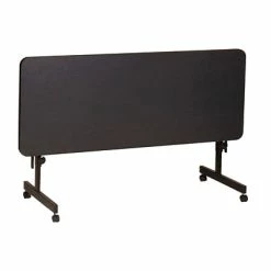 Training Room Tables Correll 24"W X 48"L Laminate Top Adjustable Training Table Black Granite (FT2448-07)