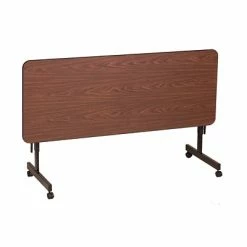 Training Tables Correll 24"W X 60"L Melamine Top Adjustable Training Table Walnut (FT2460MA-01) -Deals Locks Store sp12640419 s7