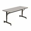 Training Tables Correll 24"W X 60"L Melamine Top Adjustable Training Table Gray Granite (FT2460MA-15)