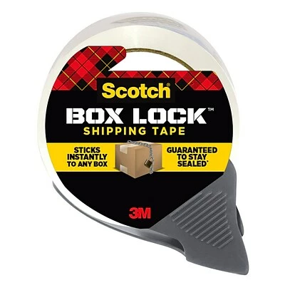 Tape Dispenser W Tape Scotch® Box Lock™ Shipping Packing Tape With Refillable Dispenser, 1.88 In X 54.6 Yds., Clear (3950-RD) 1 Tape Dispenser W Tape Scotch® Box Lock™ Shipping Packing Tape With Refillable Dispenser, 1.88 In X 54.6 Yds., Clear (3950-RD)