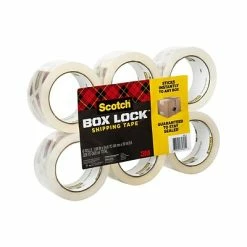 Hot Melt Tapes Scotch® Box Lock™ Shipping Packing Tape, Clear, 1.88 In X 54.6 Yd, 6 Rolls/Pack (3950-6) -Deals Locks Store sp133530567 s7
